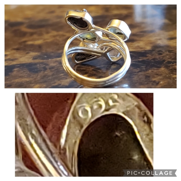 Genuine Multi-Gem Ring Size 7 - Picture 6 of 9